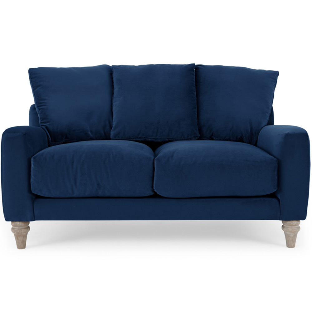 Home Detail Covent 2 Seater Navy Blue Velvet Sofa Image 3