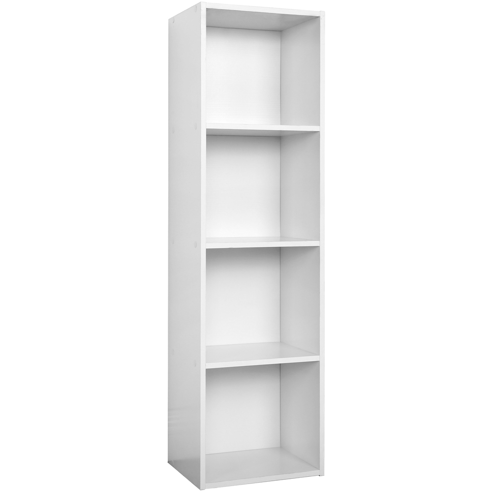 4 Shelf White Storage Shelf Image 4