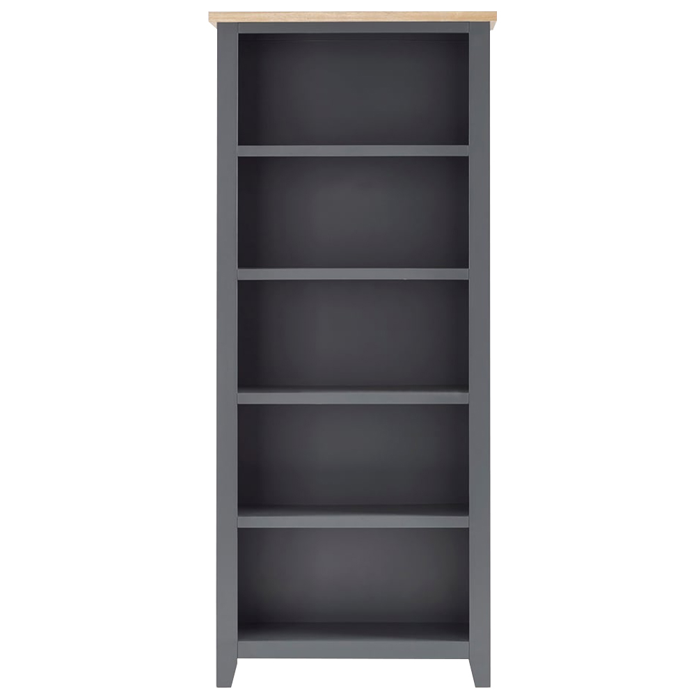 Julian Bowen Bordeaux 5 Shelf Dark Grey Tall Bookcase Image 3