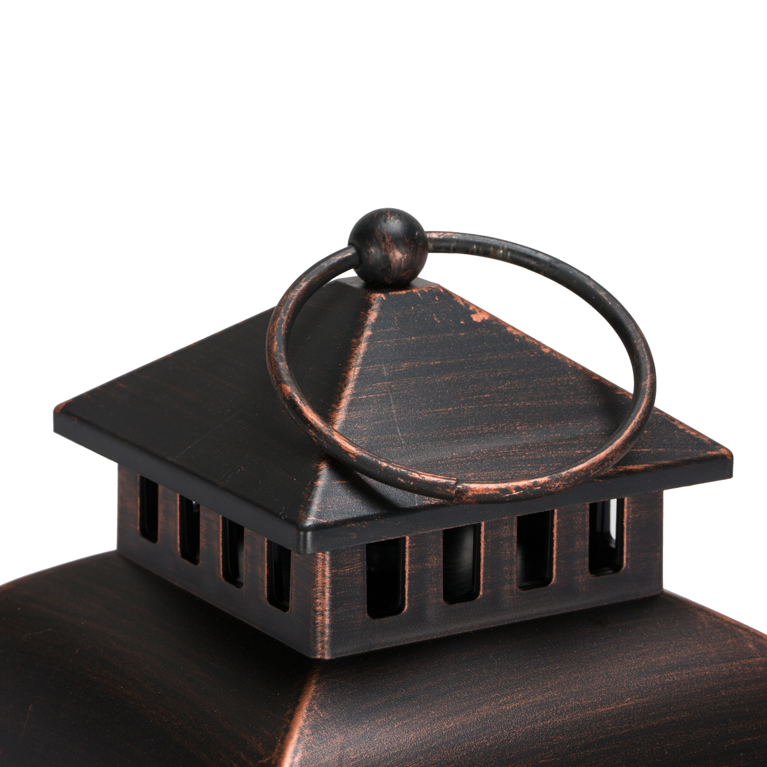 Frosted Fairytale Black Copper Brush Triple LED Lantern Image 2