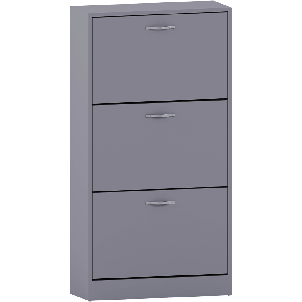 Vida Designs Grey 3-Drawer Shoe Cabinet Rack Image 2