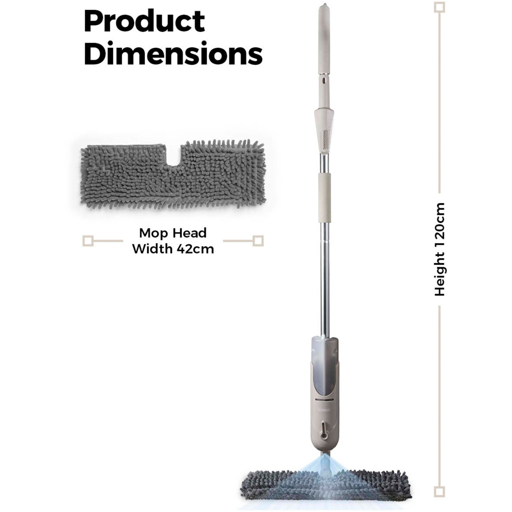 Tower Dual Container White Spray Mop Image 9
