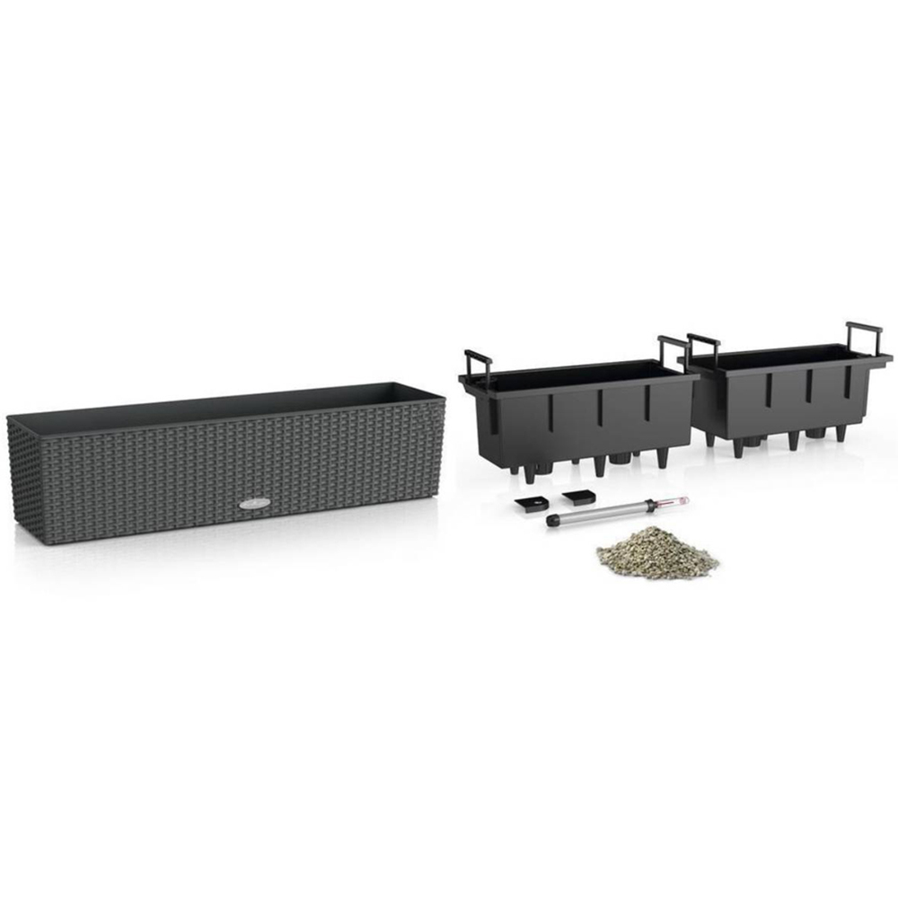 Lechuza Balconera Granite Self Watering Window Box Planter 80cm 2 Pack Image 7