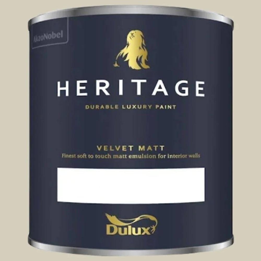 Dulux Heritage Walls and Ceilings Green Earth Velvet Matt Emulsion Paint 1L Image 2