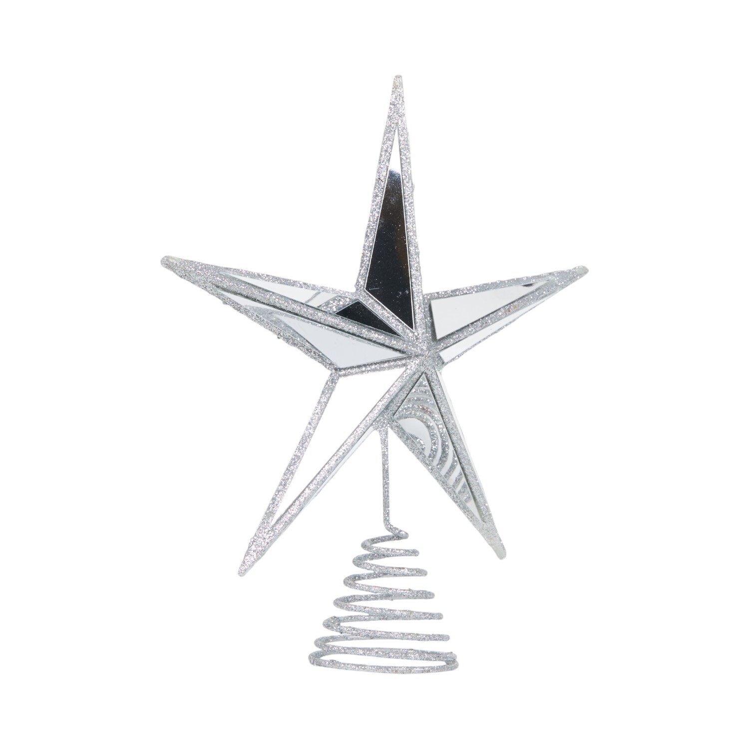 Mirrored Tree Topper Silver Image 2