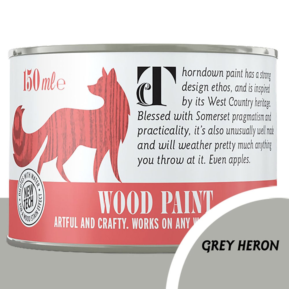 Thorndown Grey Heron Satin Wood Paint 150ml Image 4