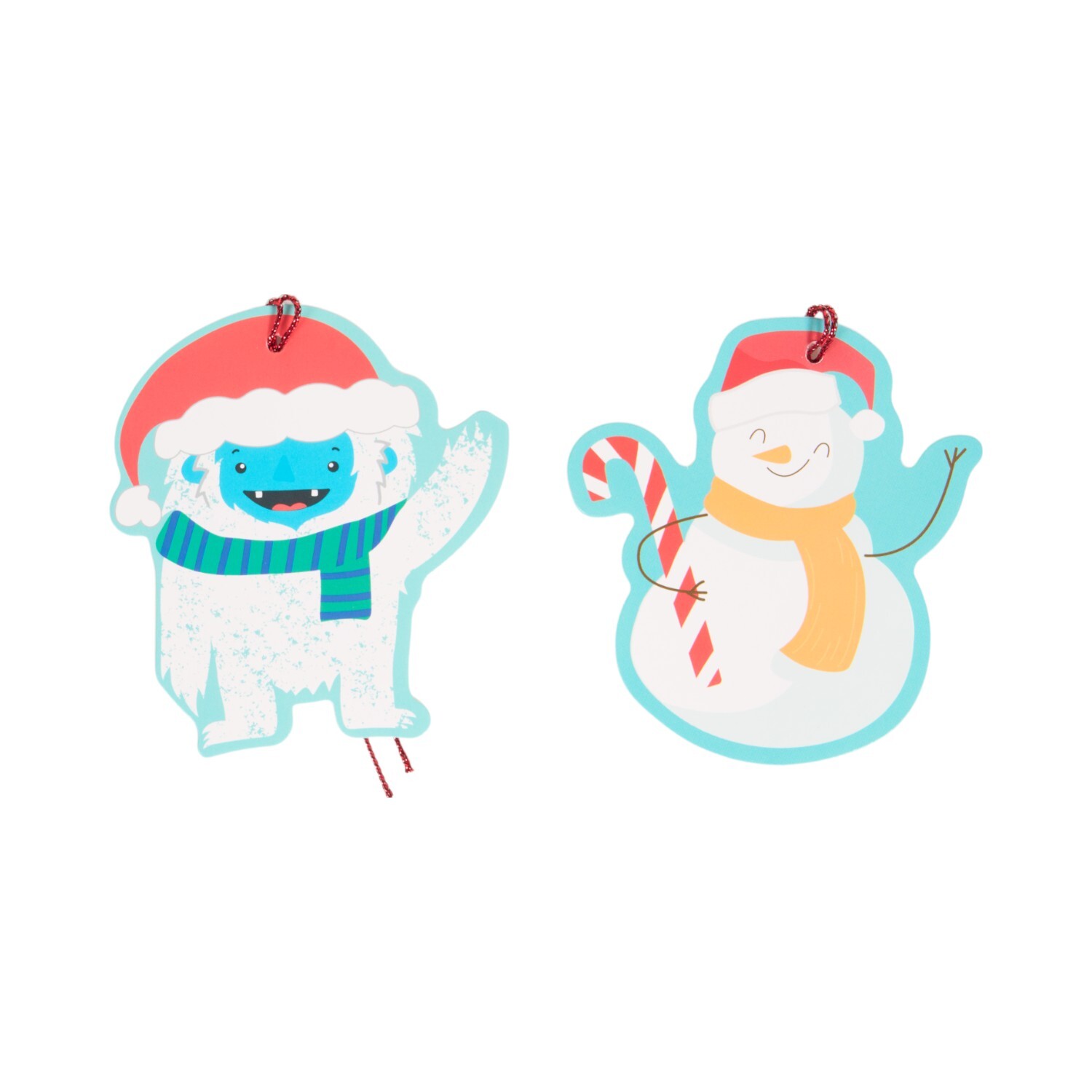 Pack of 12 Yeti and Snowman Gift Tags White Image 2