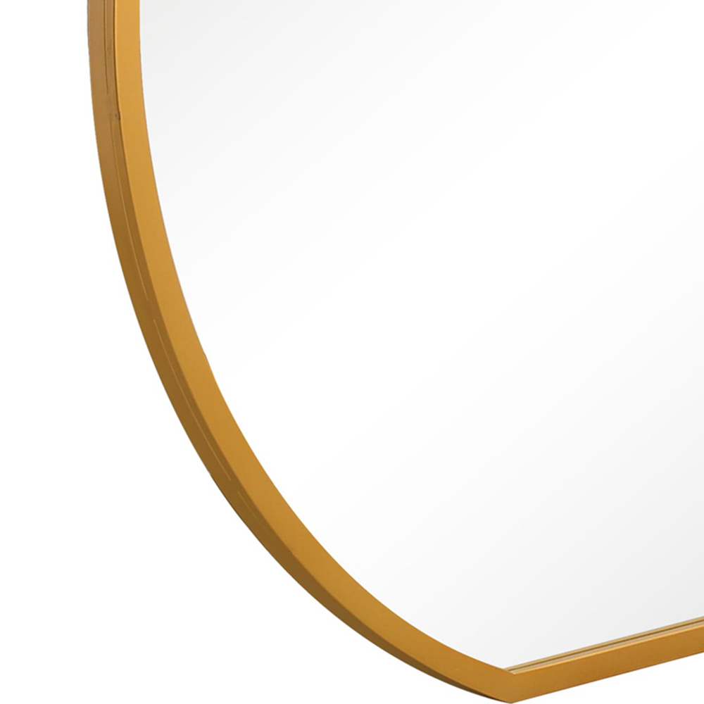 MirrorOutlet The Circulus Gold Flat Bottom Circular Outdoor Garden Wall Mirror 126 x 120cm Image 6