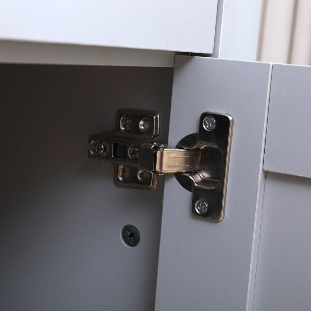 FurnitureHMD 2 Door 2 Drawer Grey and Oak Effect Wooden Sideboard Image 4