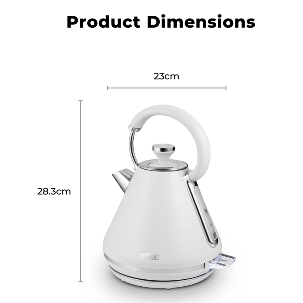 Tower Mirage EEJB334 White 2 Slice Digital Toaster and 1.7L Variable Kettle Set Image 9