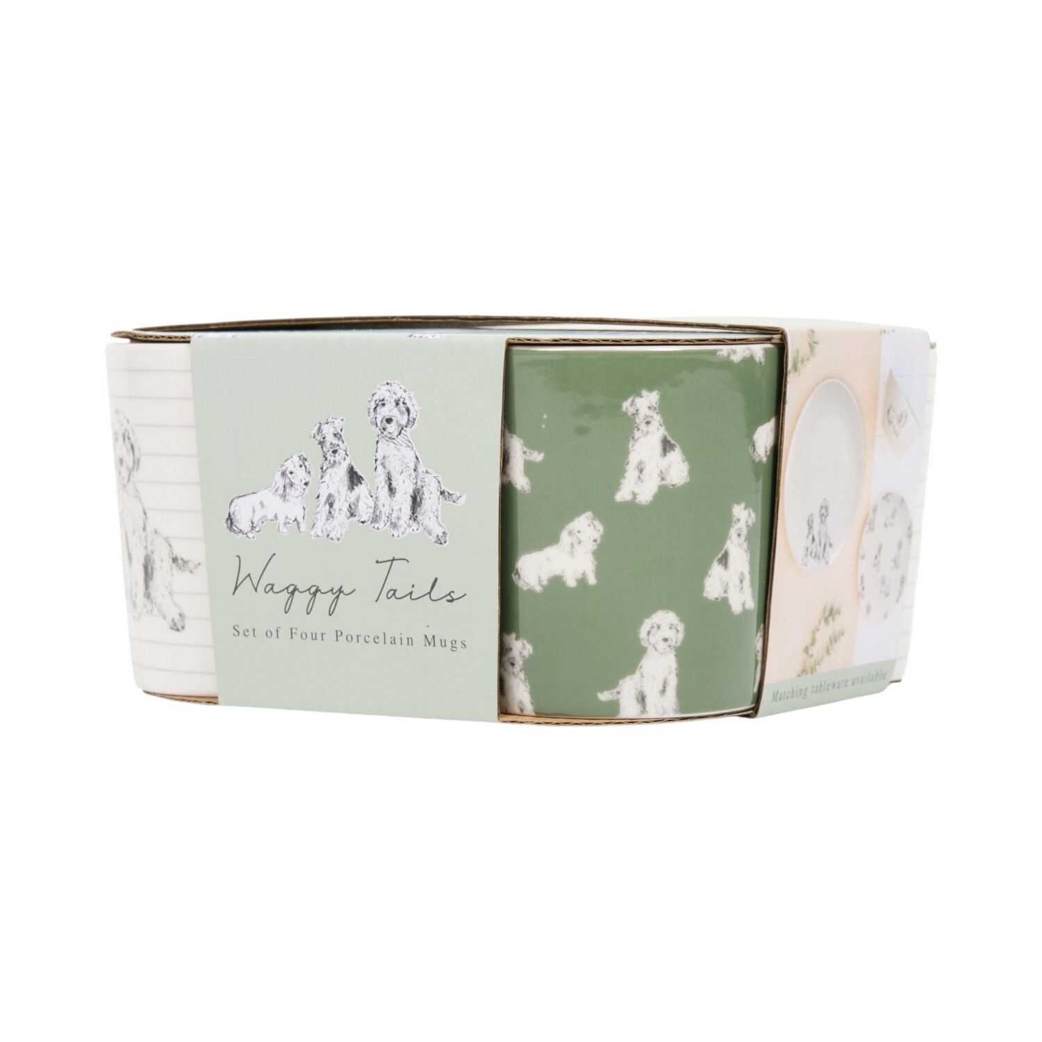 Pack of 4 Waggy Tails Conical Mugs Image 3