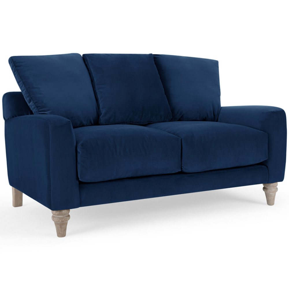 Home Detail Covent 2 Seater Navy Blue Velvet Sofa Image 2