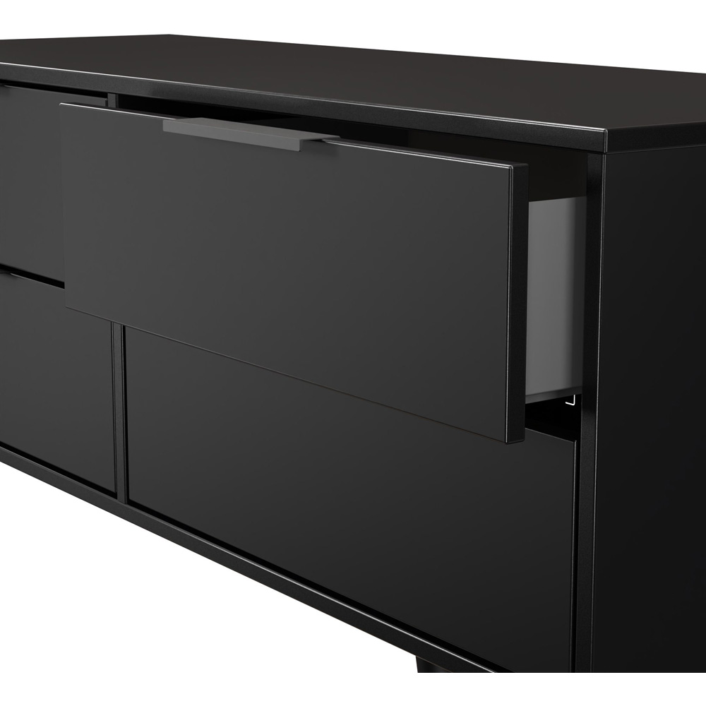 Crowndale Hong Kong 4 Drawer Matt Black Bed Box Ready Assembled Image 6