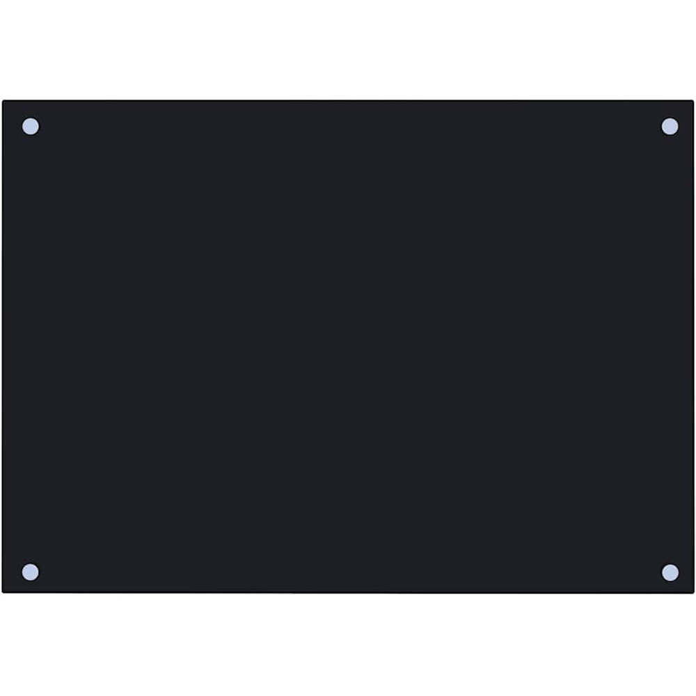 Wallplus Black Tempered Glass Kitchen Backsplash 70 x 50cm Image 3