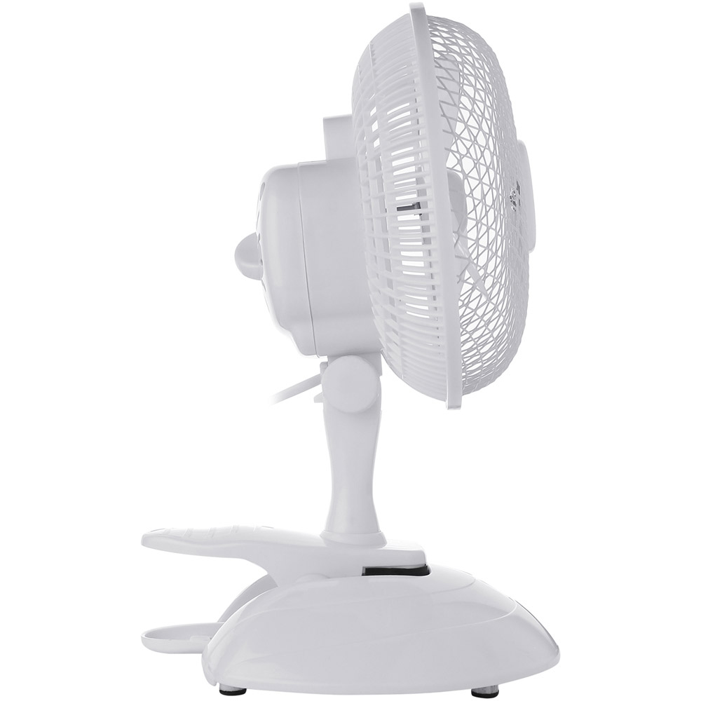AMOS White 2 in 1 Clip On and Desk Fan 6 inch Image 5