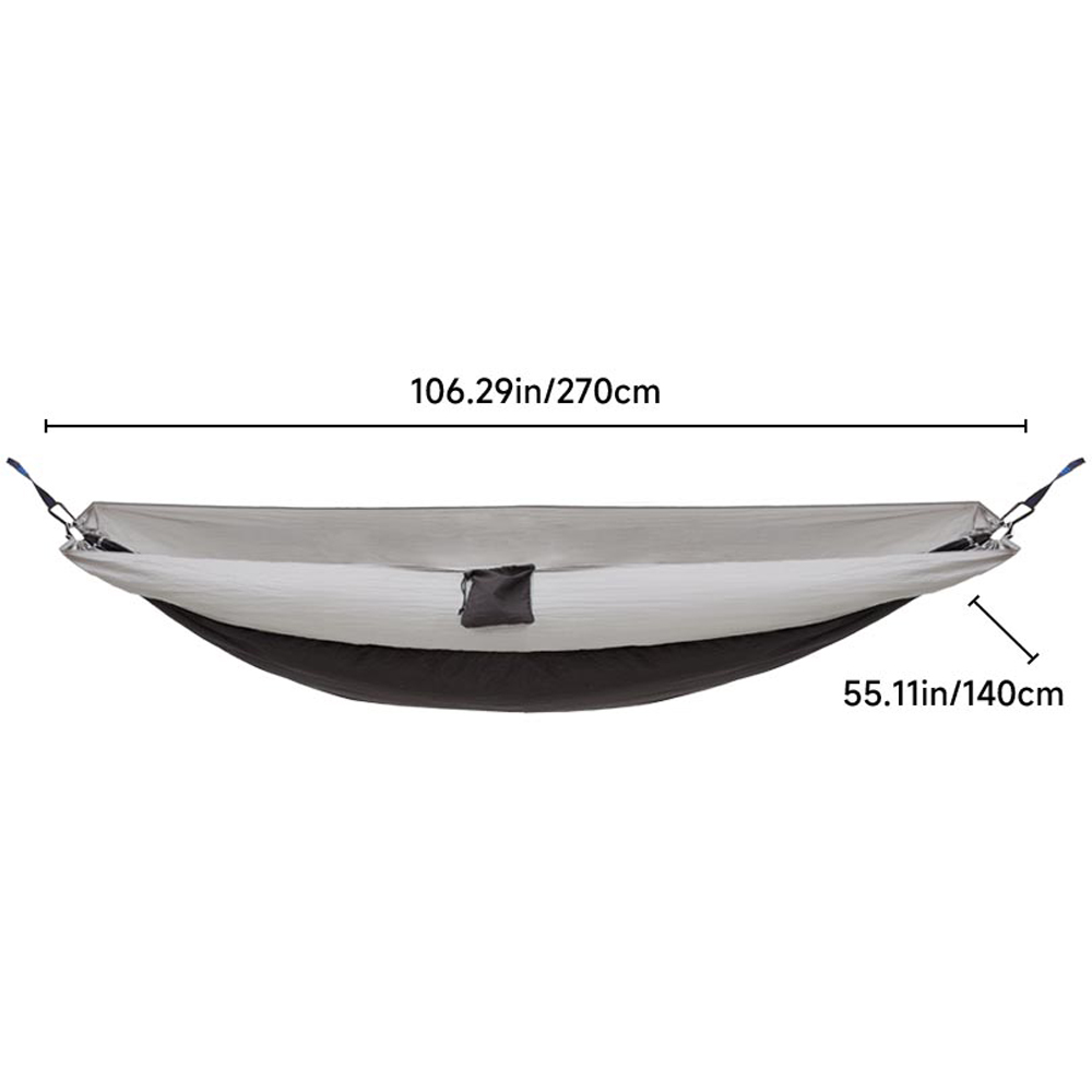 Living and Home Black Nylon Portable Outdoor Hammock Image 9