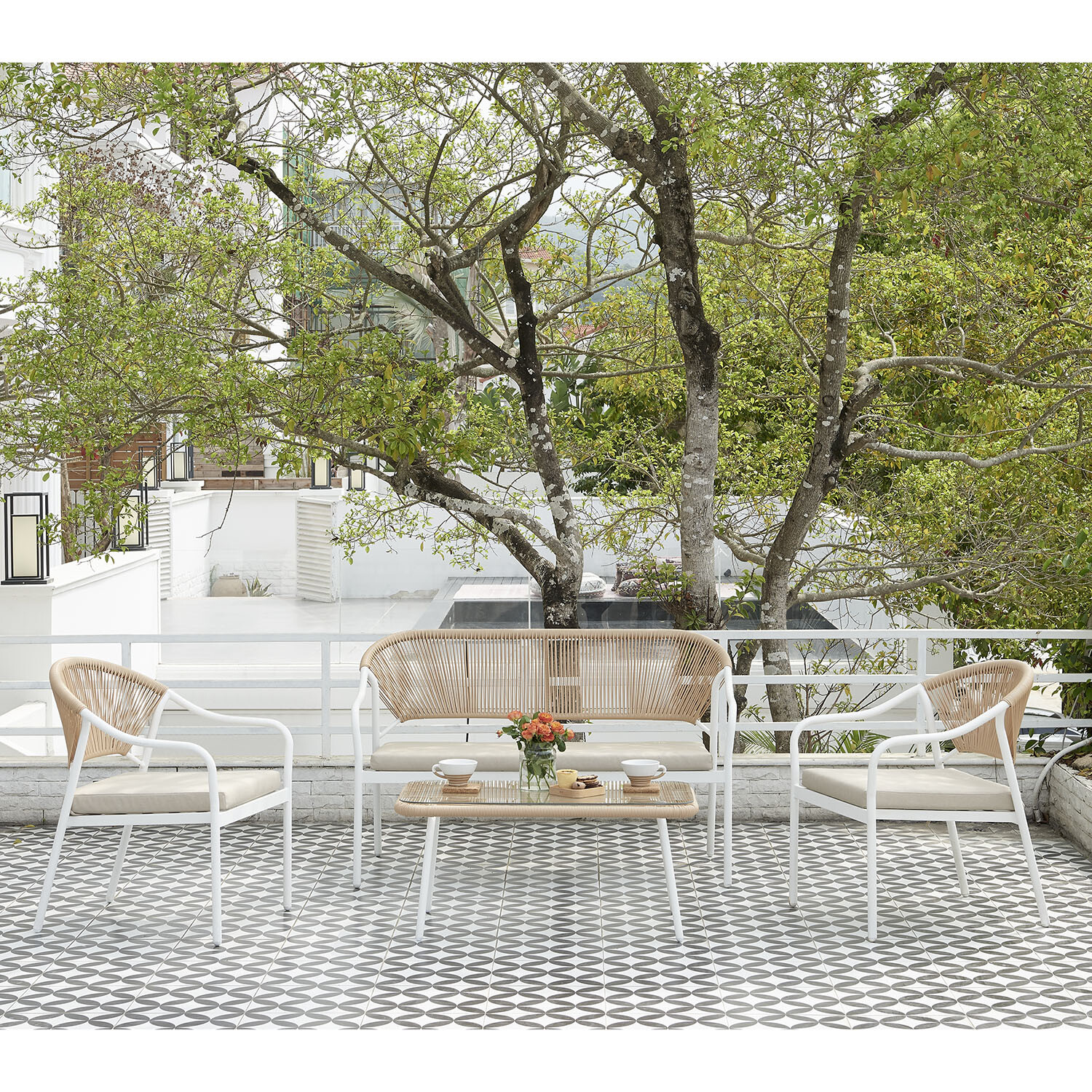 Lillian Sofa Set - Neutral and White Image 3