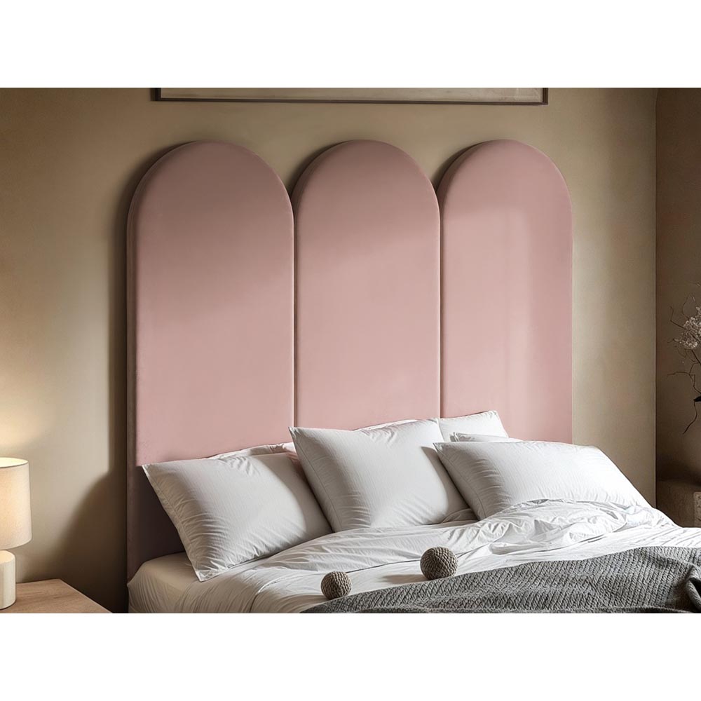 Solace+Co Cirrus Pink Velvet Headboard Panel Image 5