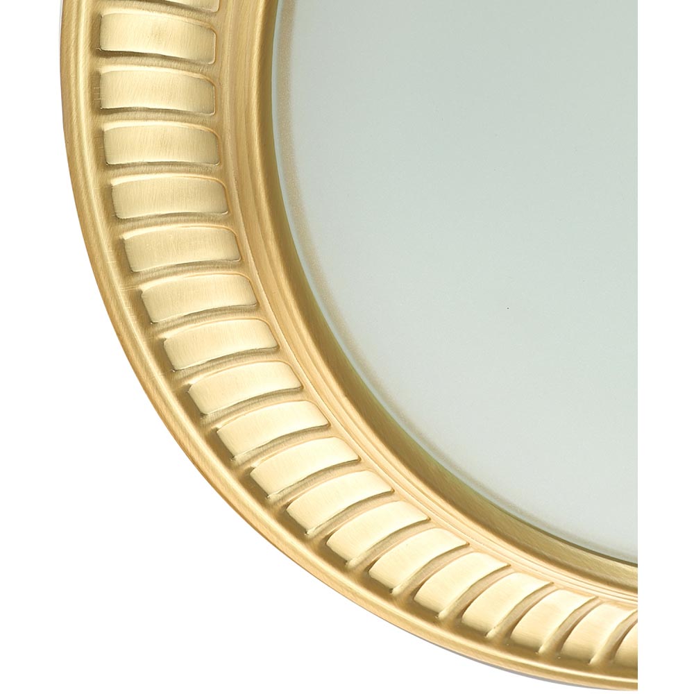 Happy Homewares Traditional Brushed Gold Flush Ceiling Light with Opal Glass Diffuser Image 4