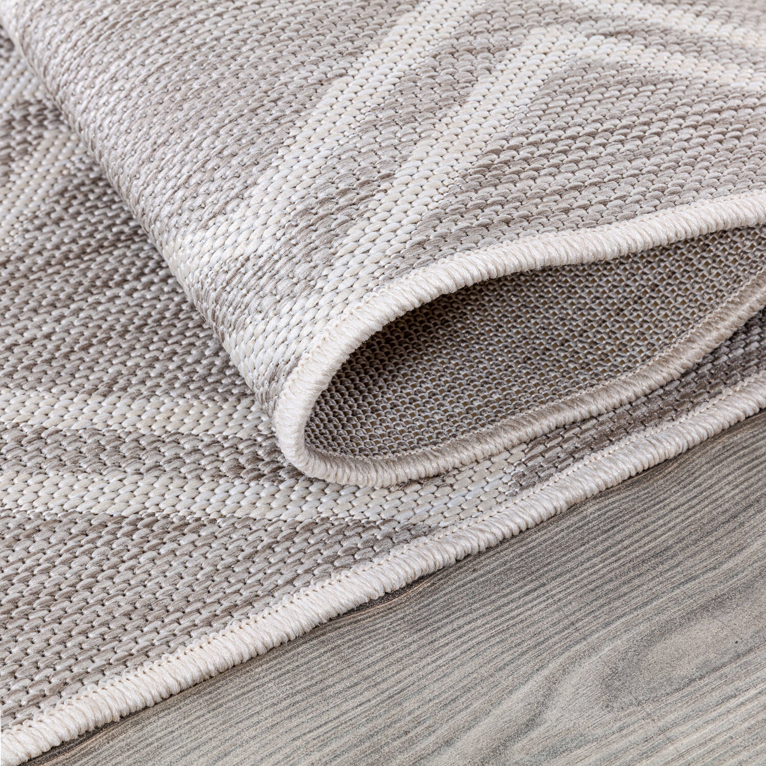 Texas Diamond Indoor and Outdoor Rug - Grey / 160cm Image 3