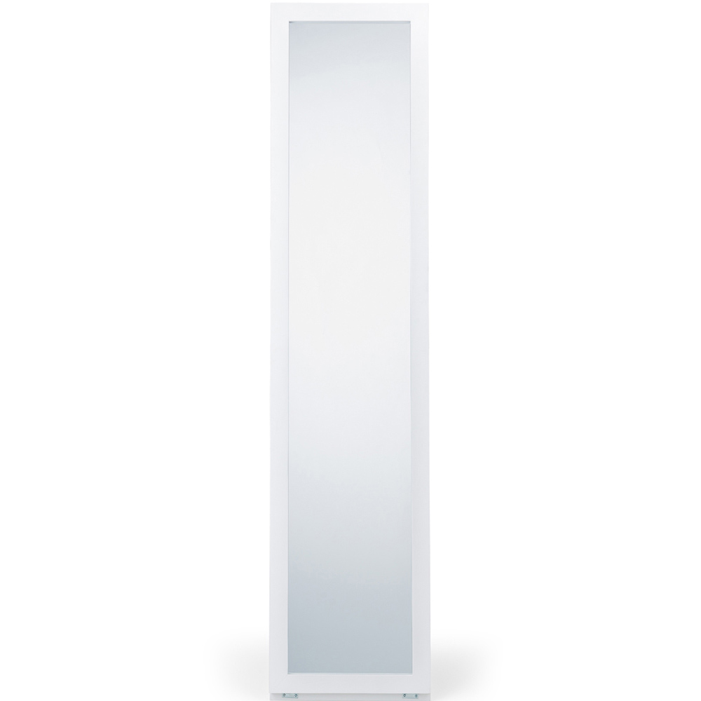 Julian Bowen Fresco White 2 Shelf Long Mirror Floor Cabinet Image 4