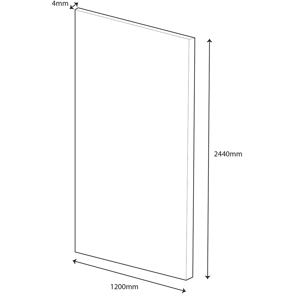 Wetwall Alloy Atlantic and Urban Grey Double Sided Shower Wall Panel 1220mm Image 6