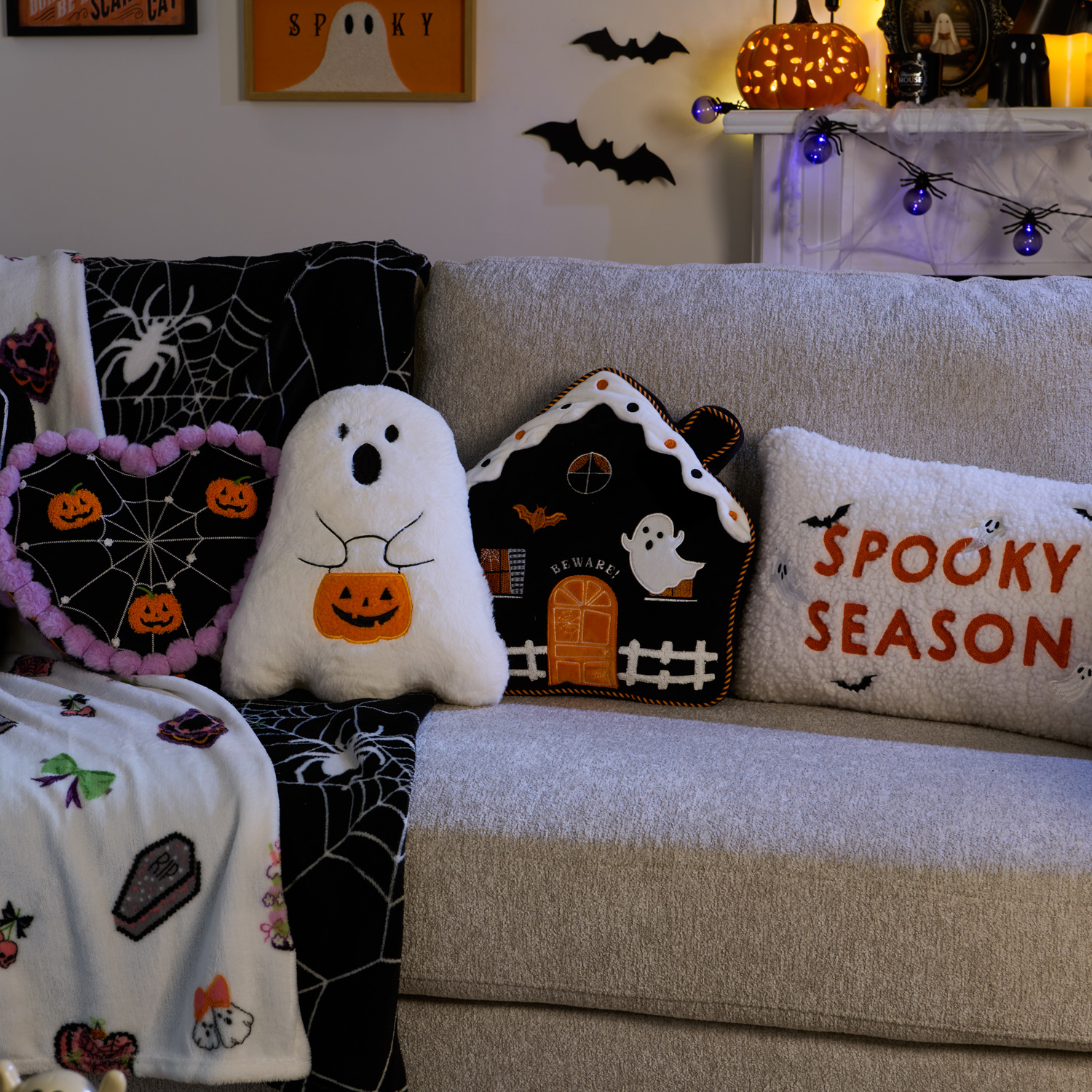 Spooky Season Cushion White Image 4