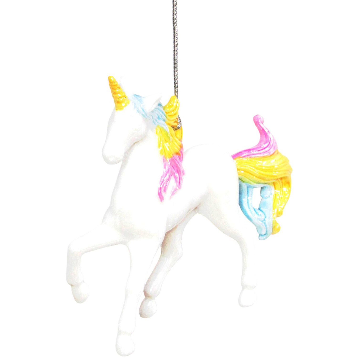 Hanging Unicorn Decoration White Image 3