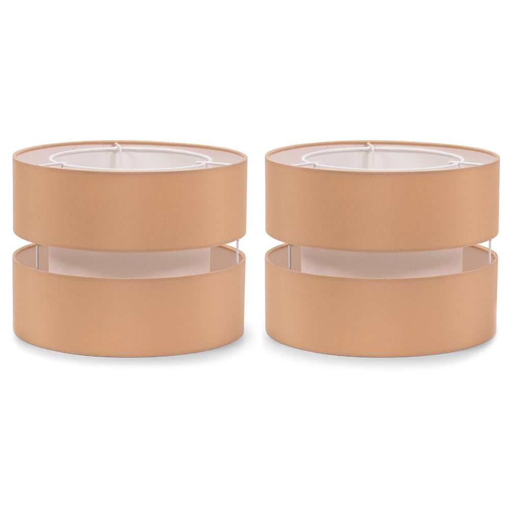 ValueLights Sohpia Easy Fit Sand Lamp Shade 2 Pack Image 1