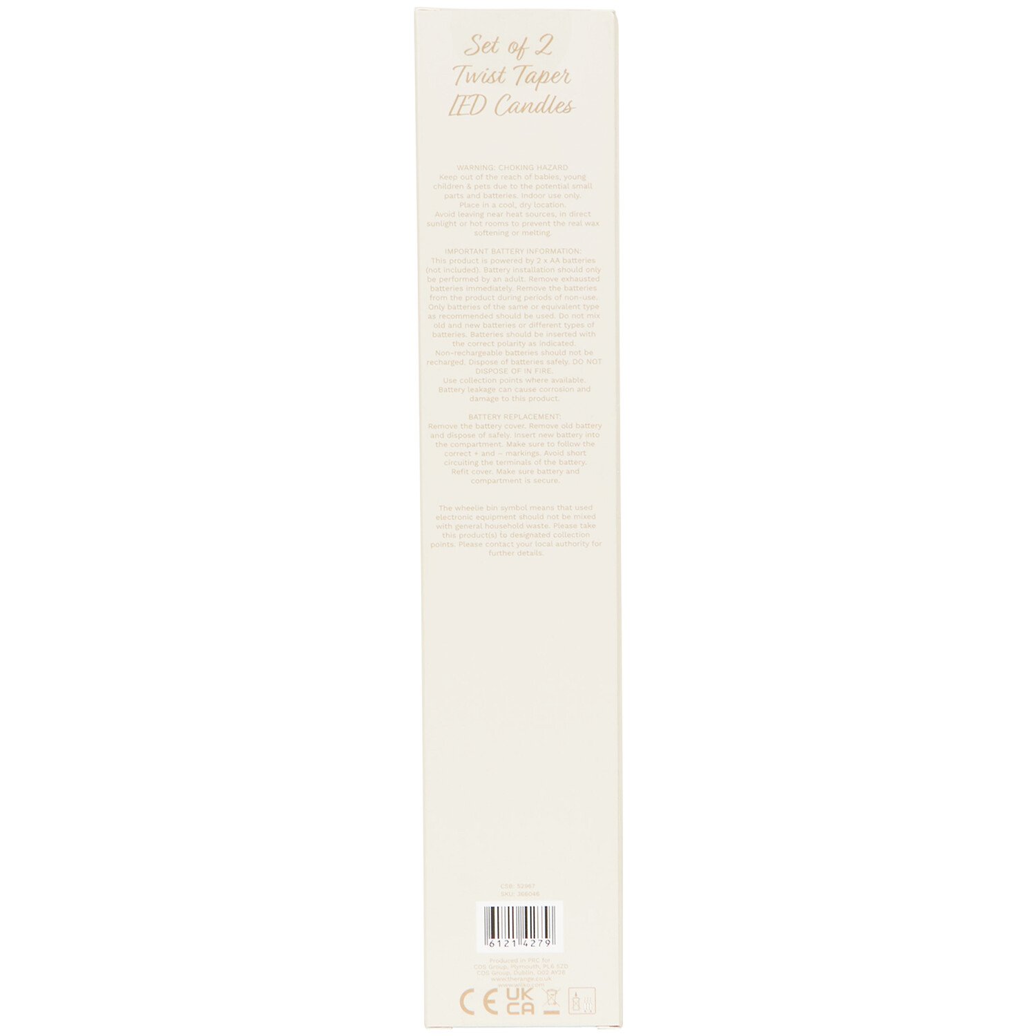 Set of 2 Twist Taper LED Candles - White or Ivory Image 9