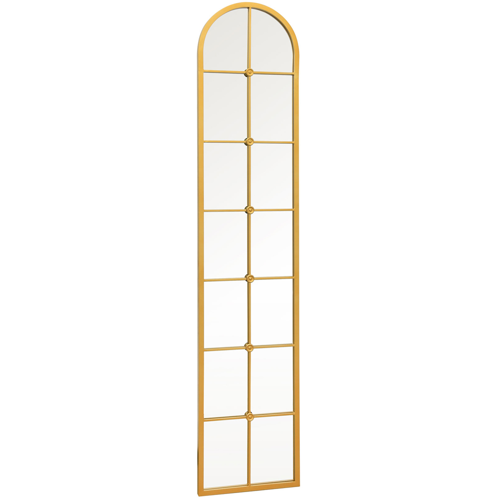 MirrorOutlet The Arcus Gold Framed Arched Leaner Garden Wall Mirror 190 x 40cm Image 3