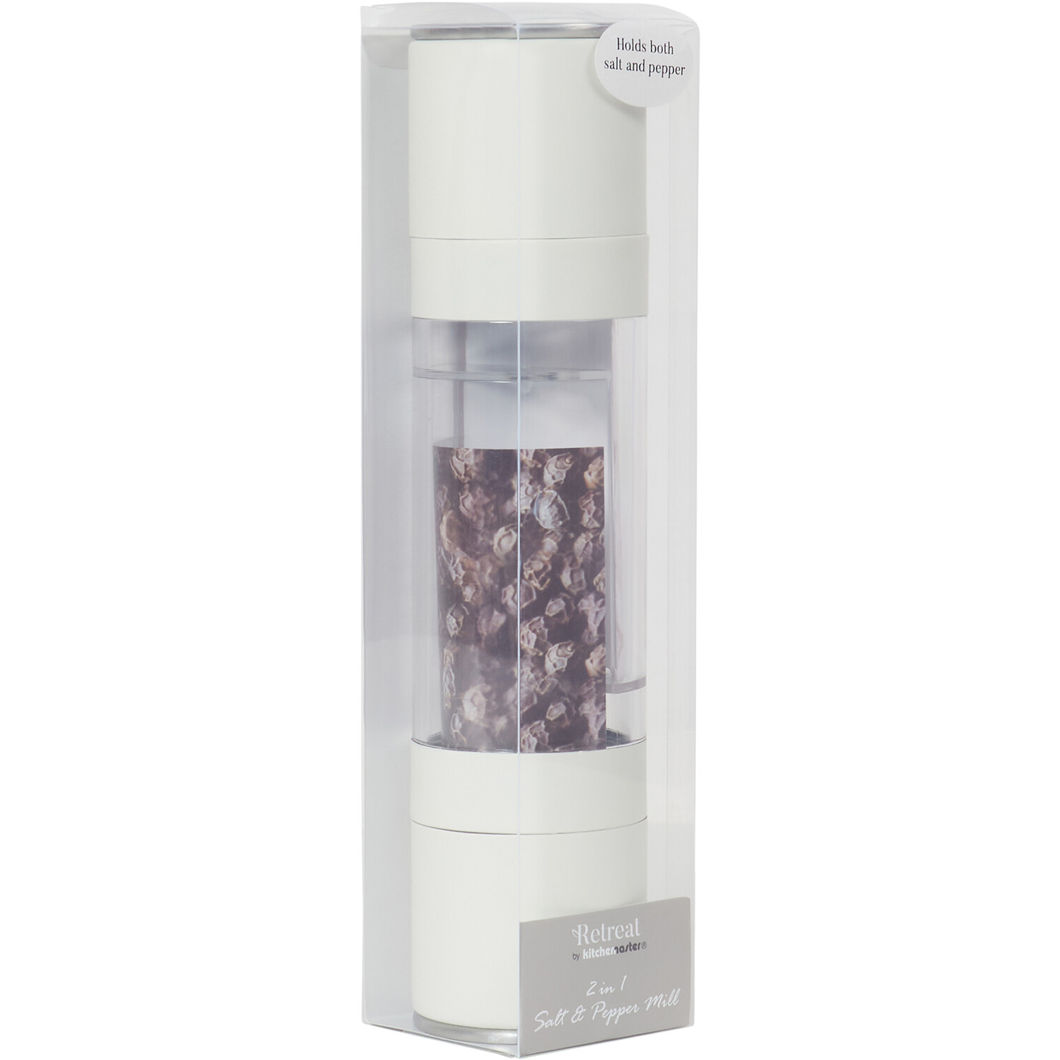 Retreat 2-in-1 Salt and Pepper Mill - Ivory Image 2