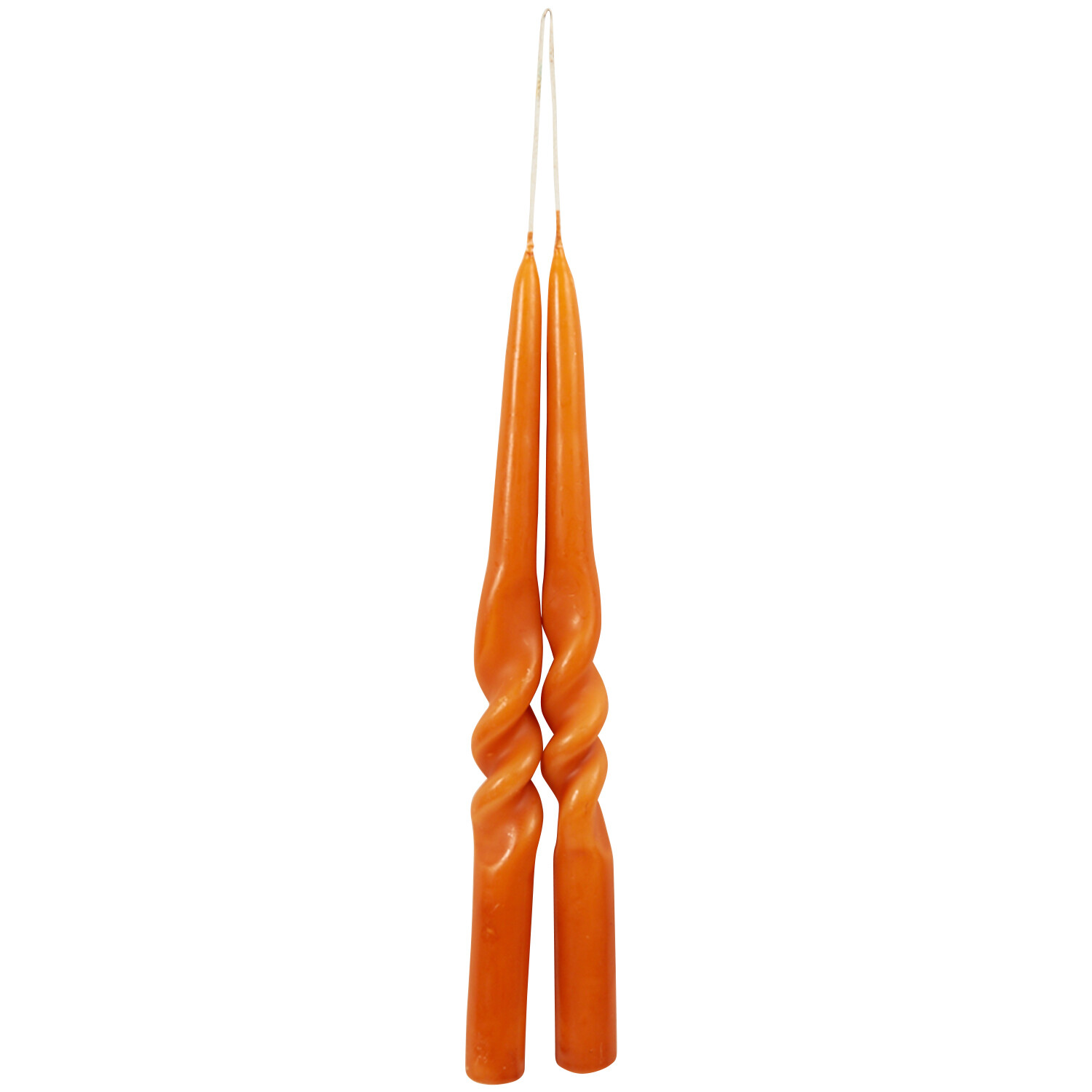 Set of 2 Jewel Twist Taper Candles - Green, Orange, or Red Image 7