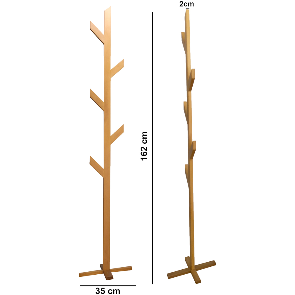 Decorotika Arbrano Light Solid Wood Coat Rack Image 8