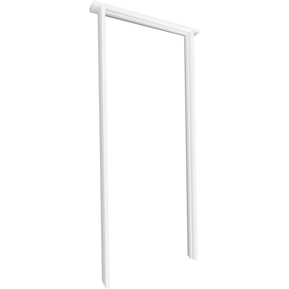 JB Kind Universal Hardwood White Primed Internal Door Lining Set 2070 x 108mm Image 1