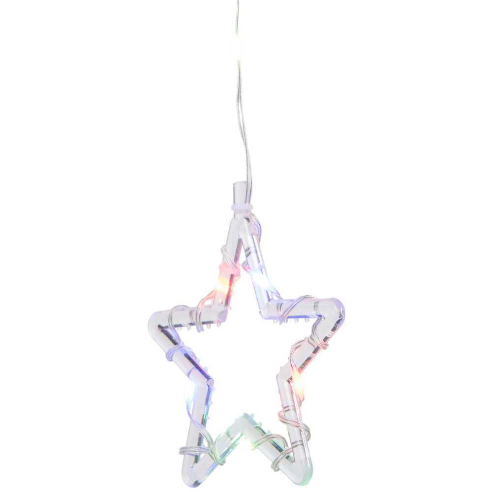 10 Piece Multicolour Star Curtain LightClear Image 3