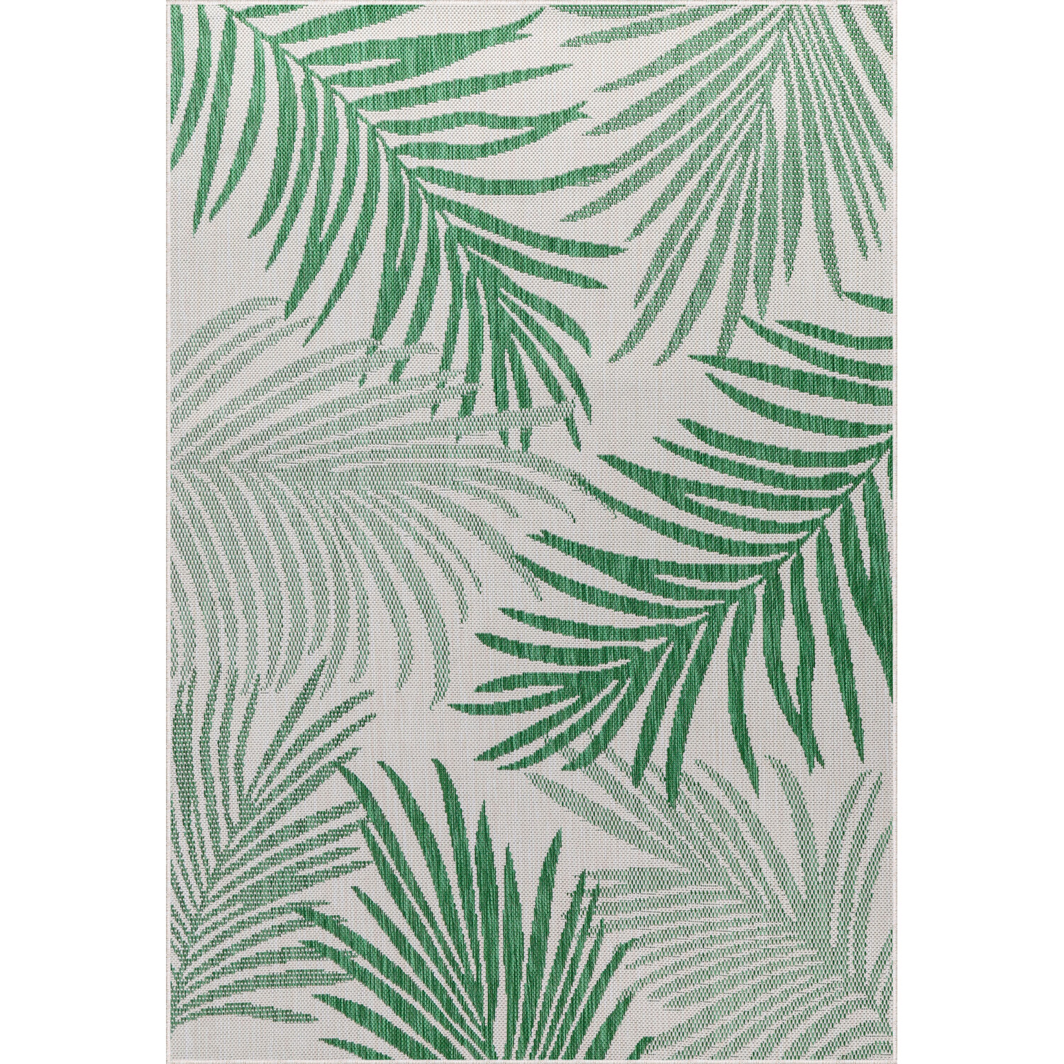 Jungle Palm Leaf Rug  - Green / 160cm Image 1