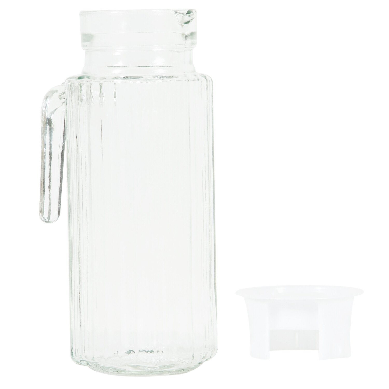 Glass Ribbed Jug Image 3