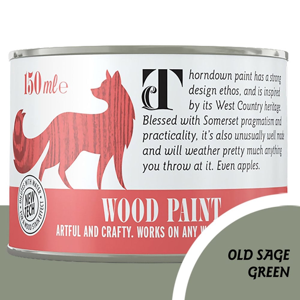 Thorndown Old Sage Green Satin Wood Paint 150ml Image 4