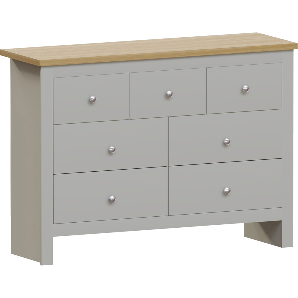Vida Designs Arlington 7 Drawer Grey Shaker Style Chest of Drawers Image 2