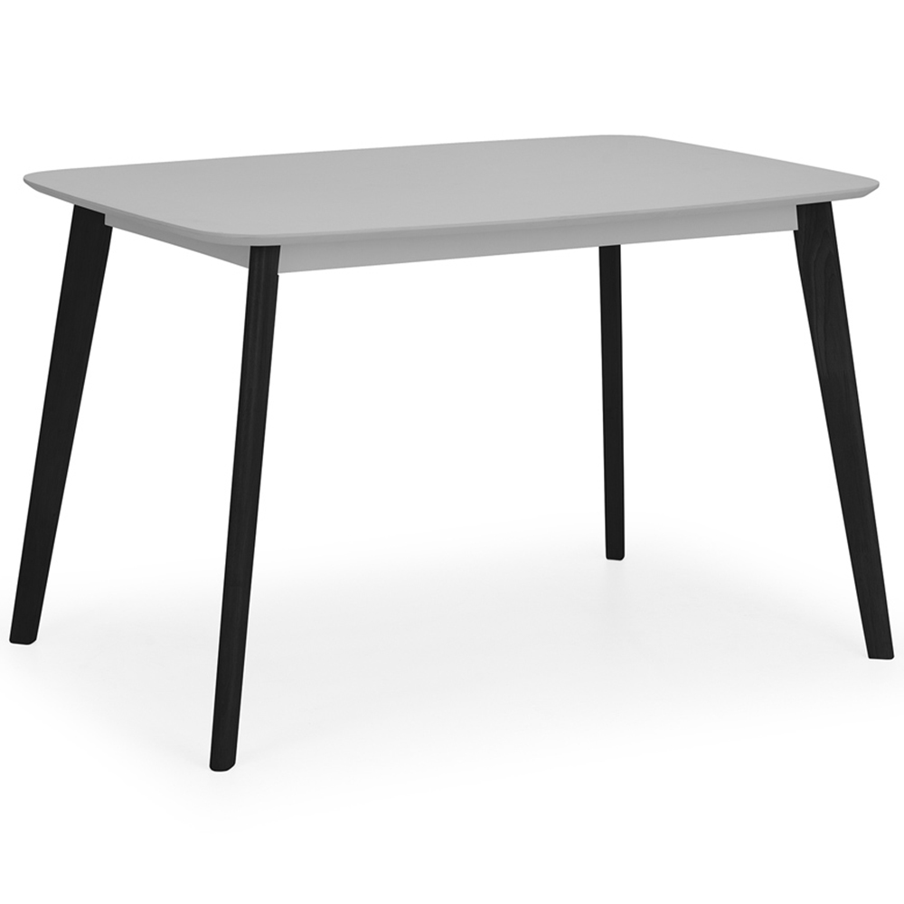 Julian Bowen Casa 4 Seater Rectangular Dining Table Grey and Black Image 2