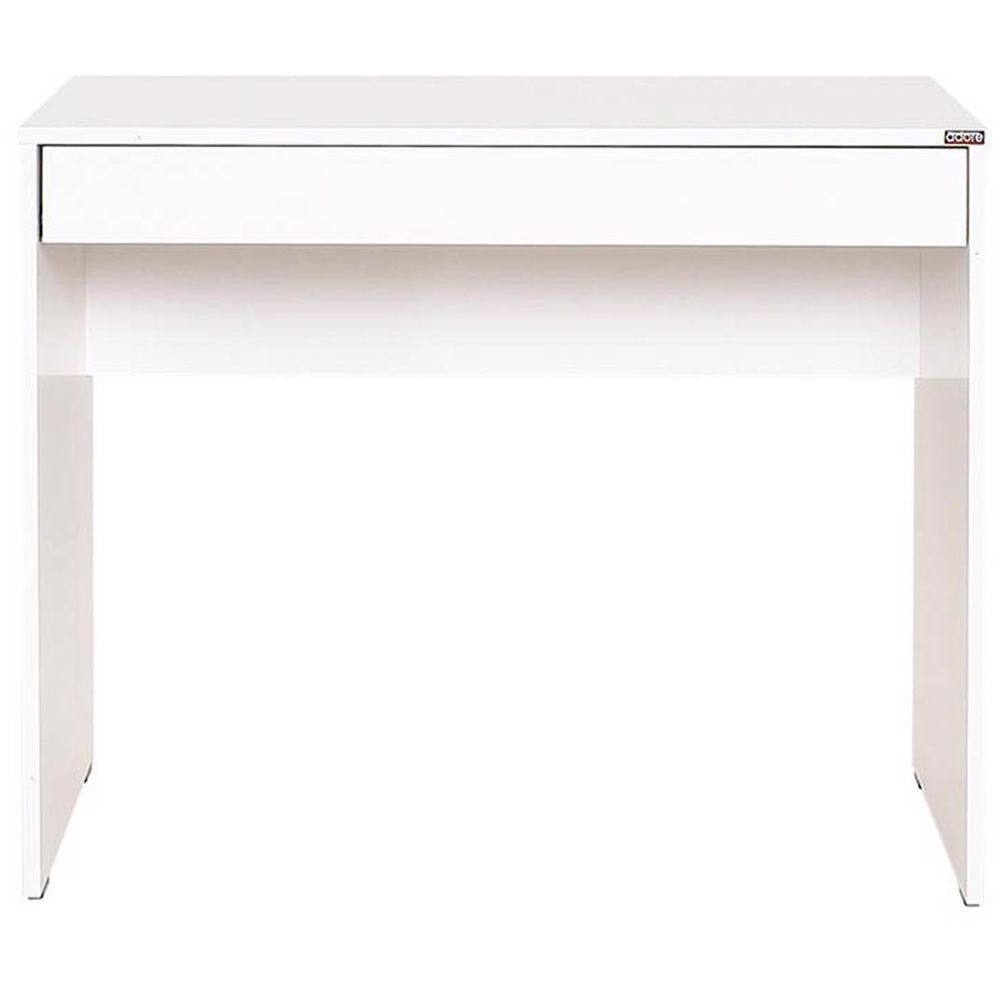 FWStyle Single Wide Drawer Matt White Desk Image 3
