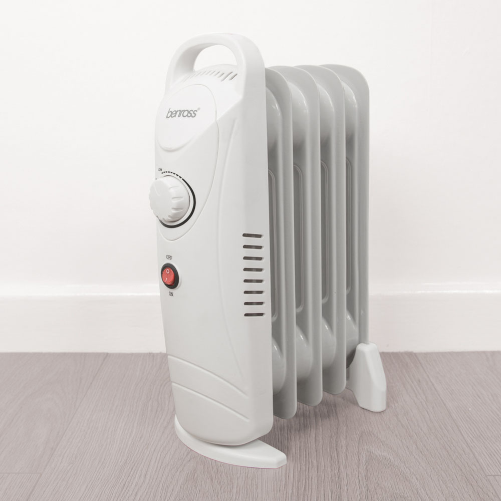 Benross 5 Fin White Mini Oil Filled Radiator 500W Image 2