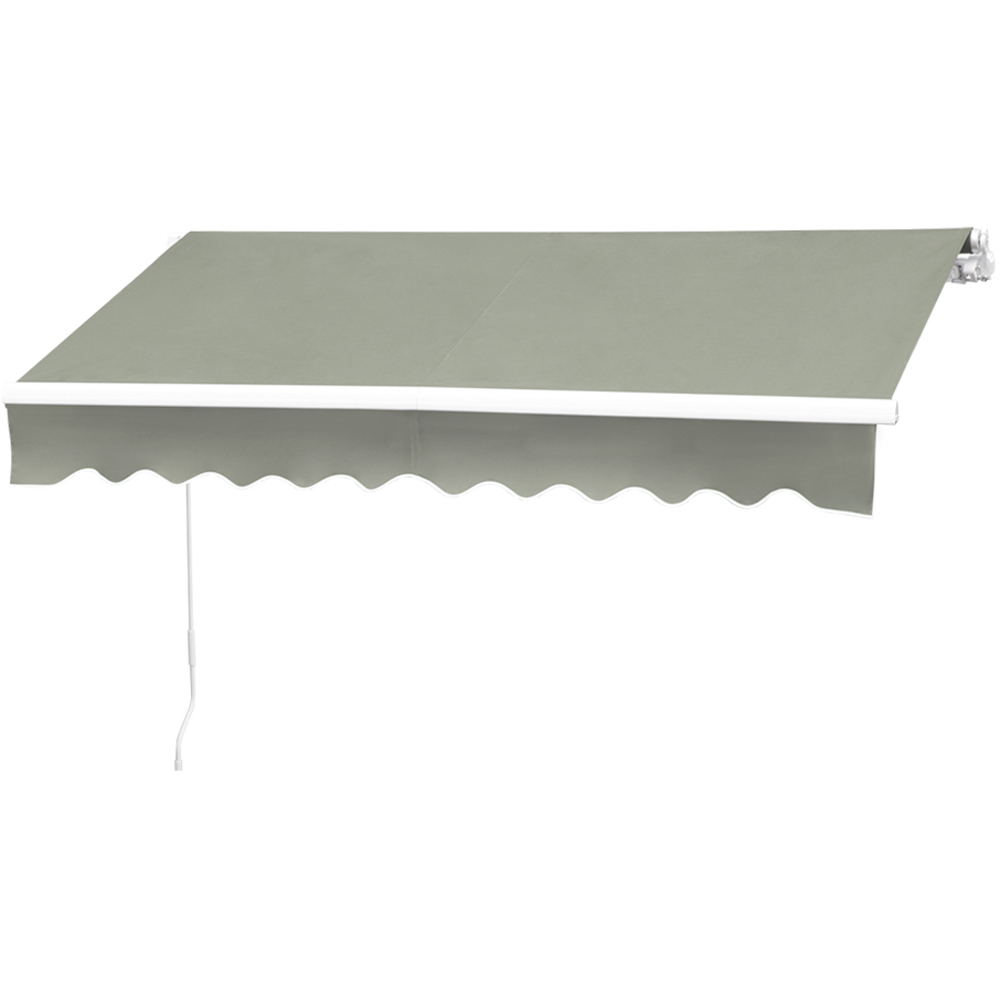 Living and Home Grey Retractable Awning Manual Sunshade 3 x 2.5m Image 2