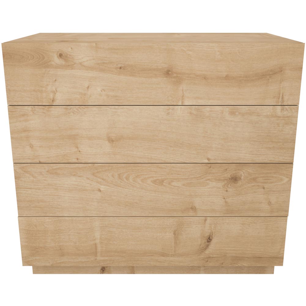 Decorotika Lines 4 Drawer Oak Chest of Drawers Image 4