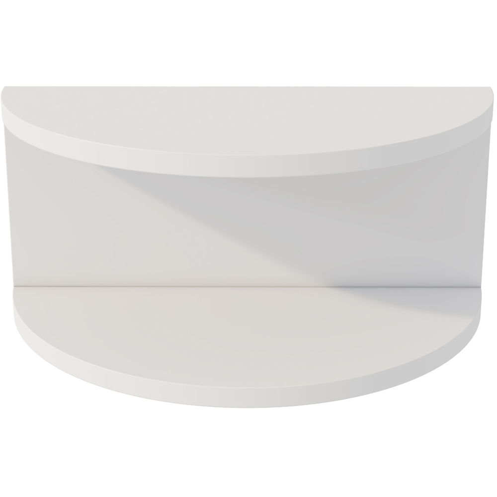 Decorotika Bella Single Shelf White Floating Bedside Table Image 3