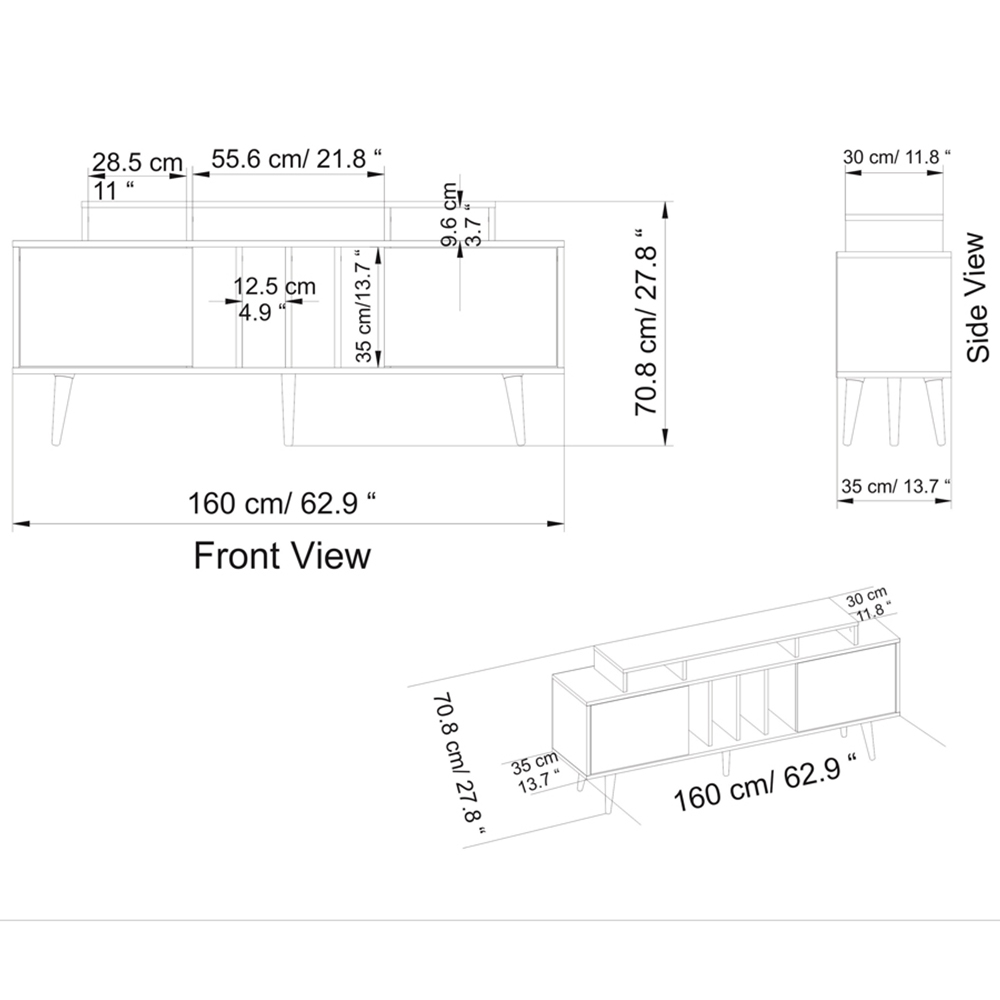Decorotika Char White and White Marble TV Unit Image 5