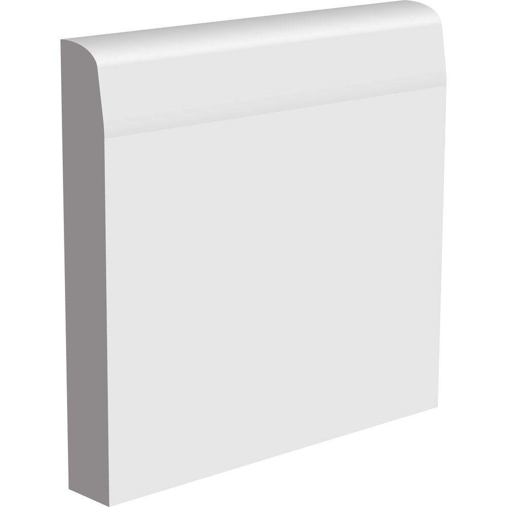 National Skirting White Chamfered Bullnose I Primed Skirting Board 18mm 120 x 3040mm Image 1