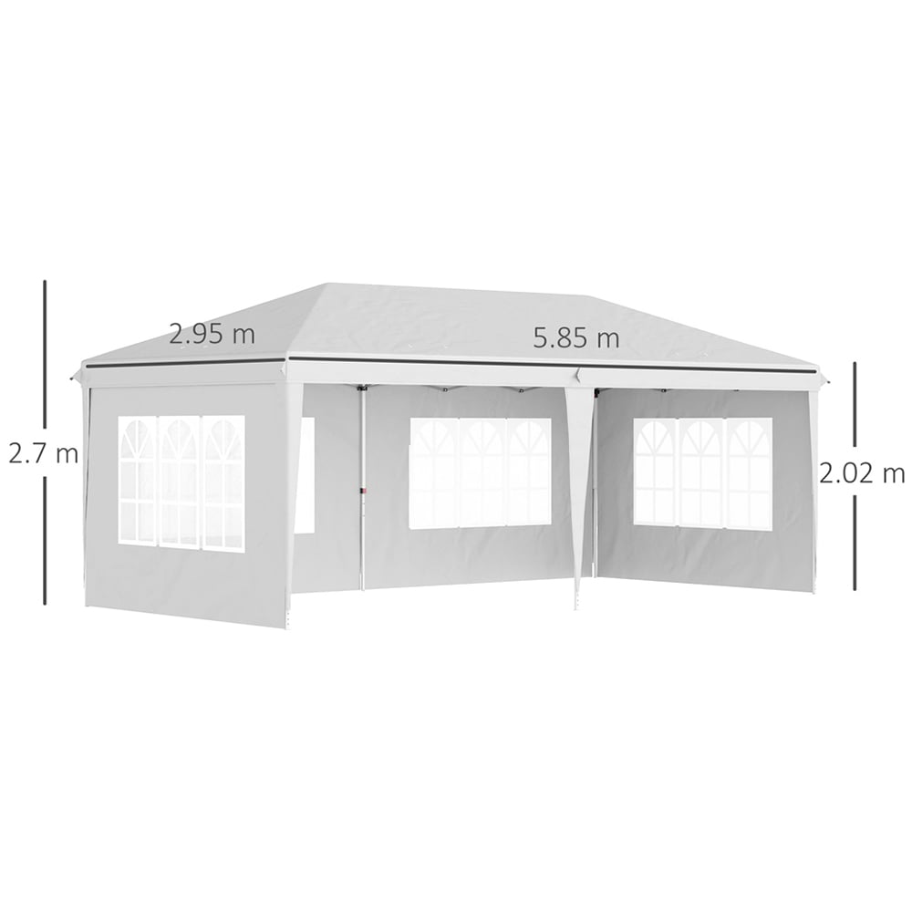 3x6m Heavy Duty Gazebo White Image 6