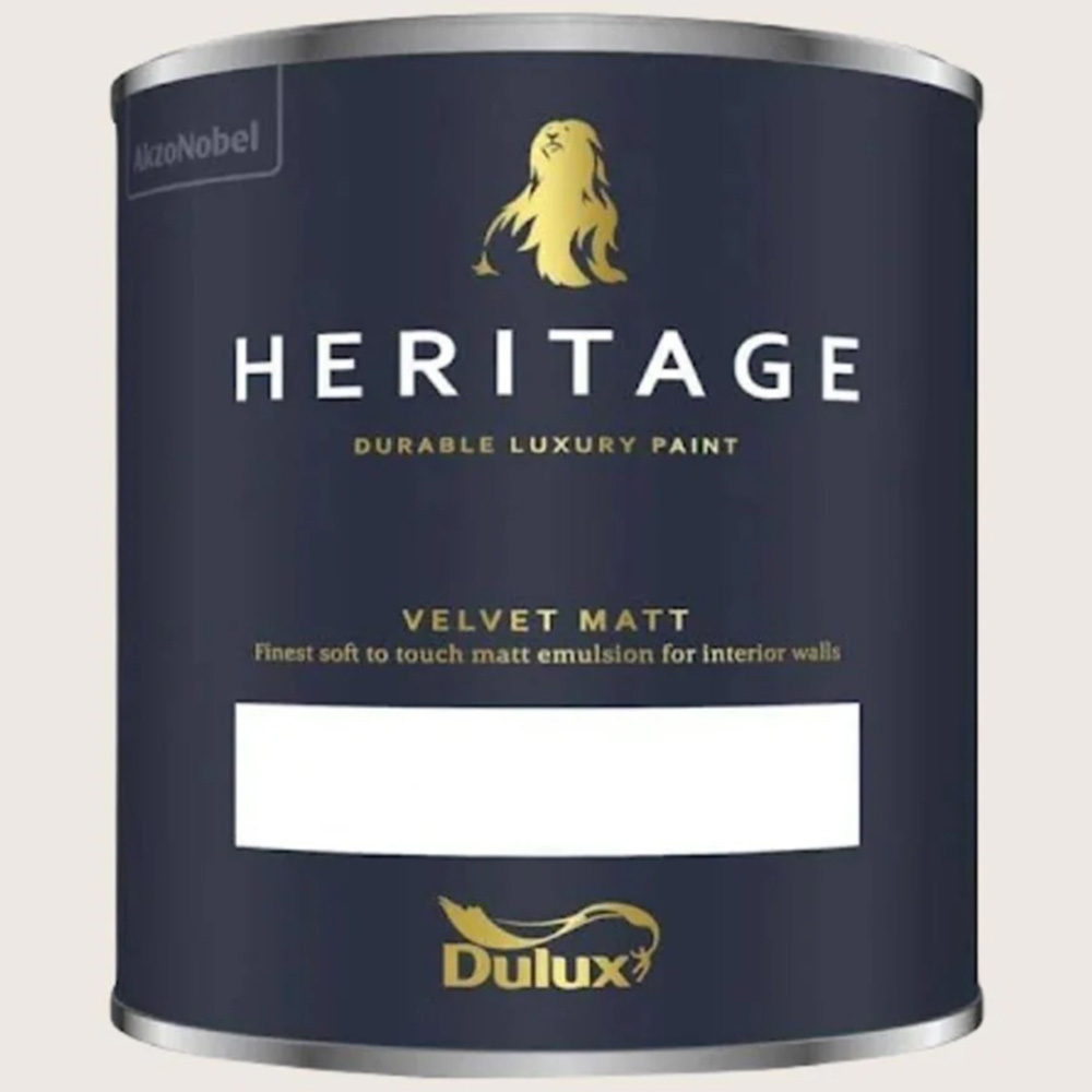 Dulux Heritage Walls and Ceilings Roman White Velvet Matt Emulsion Paint 1L Image 2